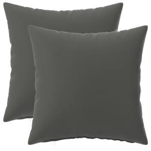 vidaXL Kussensloop 2 pcs HEERLEN Antraciet 45 x 45 cm Polyester