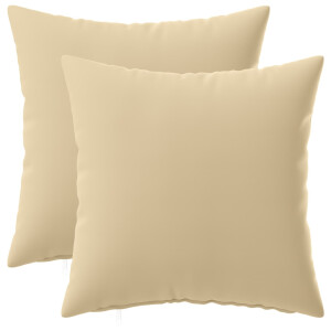 vidaXL Kussensloop 2 pcs HEERLEN Beige 45 x 45 cm Polyester