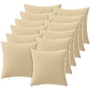 vidaXL Kussensloop 12 pcs HEERLEN Beige 45 x 45 cm Polyester