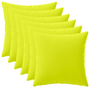 vidaXL Kussensloop 6 pcs HEERLEN Helder groen 45 x 45 cm Polyester