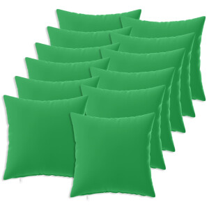 vidaXL Kussensloop 12 pcs HEERLEN Groen 45 x 45 cm Polyester