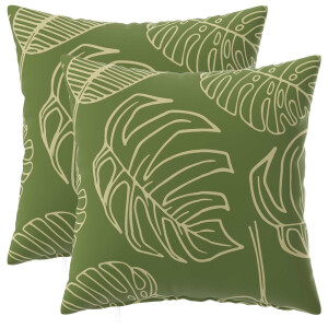 vidaXL Kussensloop 2 pcs HEERLEN Bladontwerp 45 x 45 cm Polyester