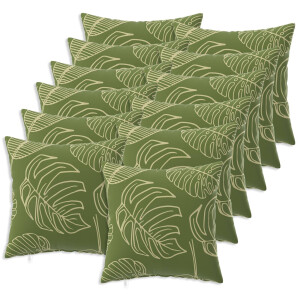 vidaXL Kussensloop 12 pcs HEERLEN Bladontwerp 45 x 45 cm Polyester