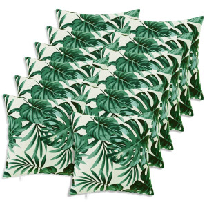 vidaXL Kussensloop 12 pcs HEERLEN Bladpatroon 45 x 45 cm Polyester