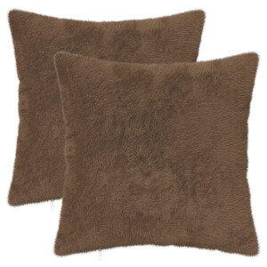 vidaXL Kussensloop 2 st HEERLEN Licht Bruin 45 x 45 cm