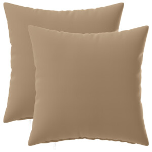 vidaXL Kussensloop 2 st HEERLEN Taupe 50 x 50 cm Polyester