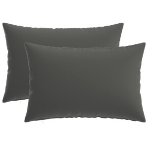 vidaXL Kussensloop 2 pcs HEERLEN Antraciet 50 x 75 cm Polyester