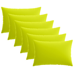 vidaXL Kussensloop 6 pcs HEERLEN Helder groen 50 x 75 cm Polyester
