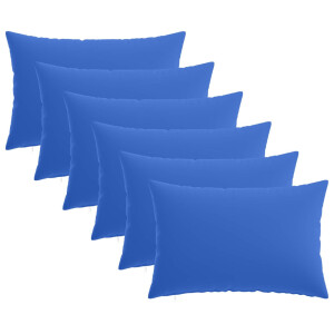 vidaXL Kussensloop 6 pcs HEERLEN Koninklijk Blauw 50 x 75 cm Polyester