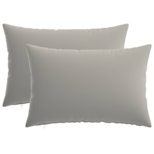 vidaXL Kussensloop 2 pcs HEERLEN Grijs 50 x 75 cm Polyester
