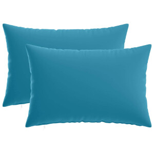 vidaXL Kussensloop 2 pcs HEERLEN Lichtblauw 50 x 75 cm Polyester