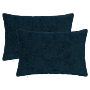 vidaXL Kussensloop 2 st HEERLEN Marineblauw 50 x 75 cm