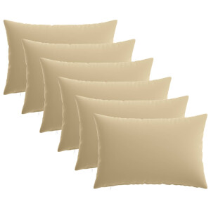 vidaXL Kussensloop 6 pcs HEERLEN Beige 50 x 80 cm Polyester