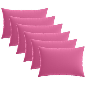vidaXL Kussensloop 6 pcs HEERLEN Roze 50 x 80 cm Polyester