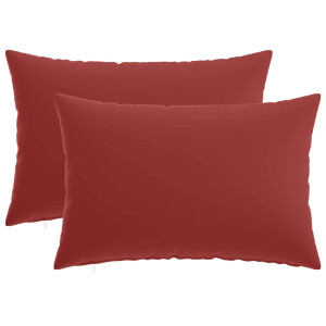 vidaXL Kussensloop 2 pcs HEERLEN Wijnrood 50 x 80 cm Polyester