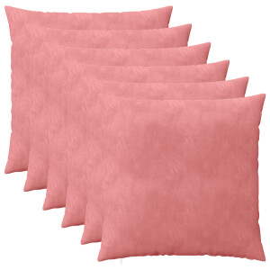vidaXL Kussensloop 6 pcs HEERLEN Roze 55 x 55 cm Fluweel