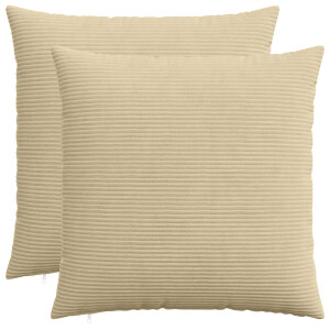 vidaXL Kussensloop 2 pcs HEERLEN Groen Grijs 60 x 60 cm corduroy