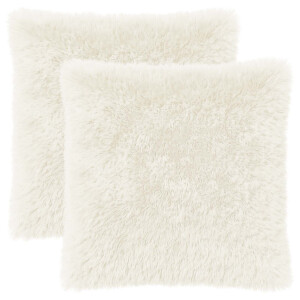 vidaXL Kussensloop 2 pcs HEERLEN Wit 60 x 60 cm PV Fleece
