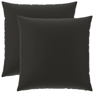 vidaXL Kussensloop 2 pcs HEERLEN Zwart 65 x 65 cm Polyester