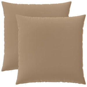 vidaXL Kussensloop 2 st HEERLEN Taupe 65 x 65 cm Polyester