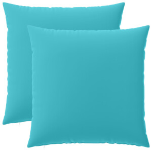 vidaXL Kussensloop 2 pcs HEERLEN Turquoise 65 x 65 cm Polyester