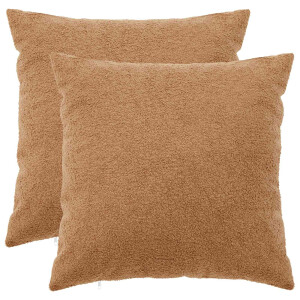 vidaXL Kussensloop 2 pcs HEERLEN Beige 80 x 80 cm Bouclé