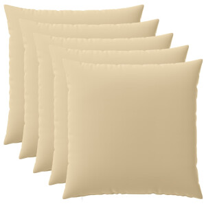 vidaXL Kussensloop 6 pcs HEERLEN Beige 80 x 80 cm Polyester