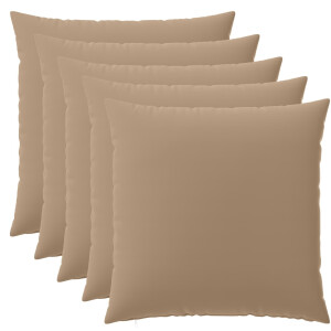vidaXL Kussensloop 6 st HEERLEN Taupe 80 x 80 cm Polyester