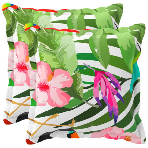 vidaXL Kussensloop 2 st HOUTEN Zwart 30 x 30 cm Polyester