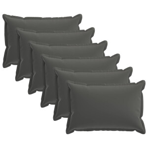 vidaXL Kussensloop 6 st HOUTEN Antraciet 30 x 50 cm Polyester