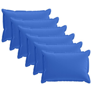 vidaXL Kussensloop 6 st HOUTEN Koninklijk Blauw 30 x 50 cm Polyester