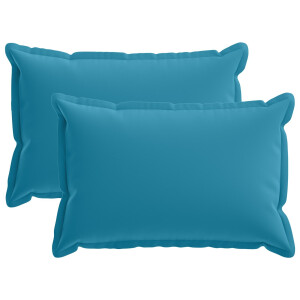 vidaXL Kussensloop 2 st HOUTEN Lichtblauw 30 x 50 cm Polyester