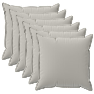 vidaXL Kussensloop 6 st HOUTEN Grijs 35 x 35 cm Polyester