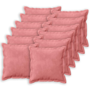 vidaXL Kussensloop 12 pcs HOUTEN Roze 40 x 40 cm Fluweel