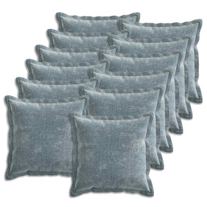 vidaXL Kussensloop 12 st HOUTEN Lichtblauw 40 x 40 cm Chenille Stof