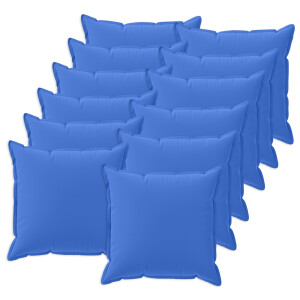 vidaXL Kussensloop 12 st HOUTEN Koninklijk Blauw 40 x 40 cm Polyester