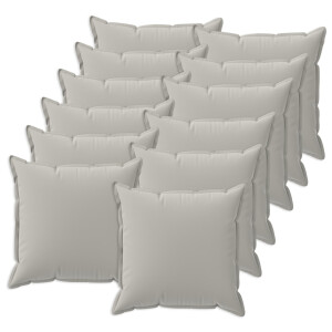 vidaXL Kussensloop 12 st HOUTEN Grijs 40 x 40 cm Polyester