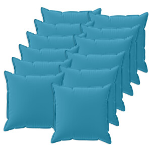 vidaXL Kussensloop 12 st HOUTEN Lichtblauw 40 x 40 cm Polyester