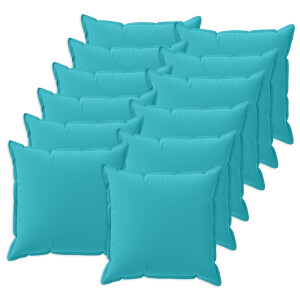 vidaXL Kussensloop 12 st HOUTEN Turquoise 40 x 40 cm Polyester