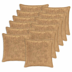 vidaXL Kussensloop 12 st HOUTEN Taupe 40 x 40 cm Nep Konijnenbont
