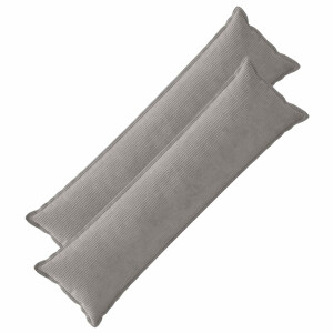 vidaXL Kussensloop 2 st HOUTEN Lichtgrijs 40 x 145 cm corduroy