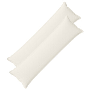 vidaXL Kussensloop 2 st HOUTEN Crèmekleurig 40 x 145 cm corduroy