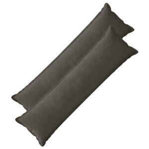 vidaXL Kussensloop 2 st HOUTEN Antraciet 40 x 145 cm corduroy