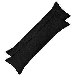 vidaXL Kussensloop 2 pcs HOUTEN Zwart 40 x 145 cm Bouclé