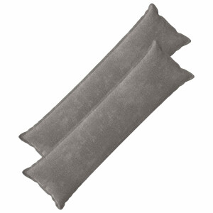 vidaXL Kussensloop 2 st HOUTEN Donkergrijs 40 x 145 cm Chenille Stof
