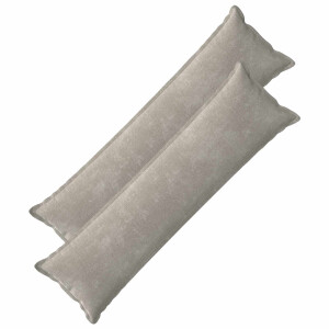 vidaXL Kussensloop 2 st HOUTEN Lichtgrijs 40 x 145 cm Chenille Stof