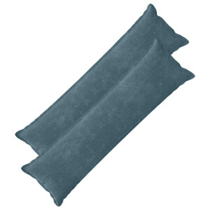 vidaXL Kussensloop 2 st HOUTEN Blauw 40 x 145 cm Chenille Stof
