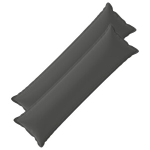 vidaXL Kussensloop 2 st HOUTEN Antraciet 40 x 145 cm Polyester