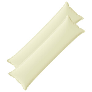 vidaXL Kussensloop 2 st HOUTEN Crèmekleurig 40 x 145 cm Polyester