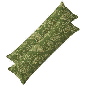 vidaXL Kussensloop 2 st HOUTEN Bladontwerp 40 x 145 cm Polyester